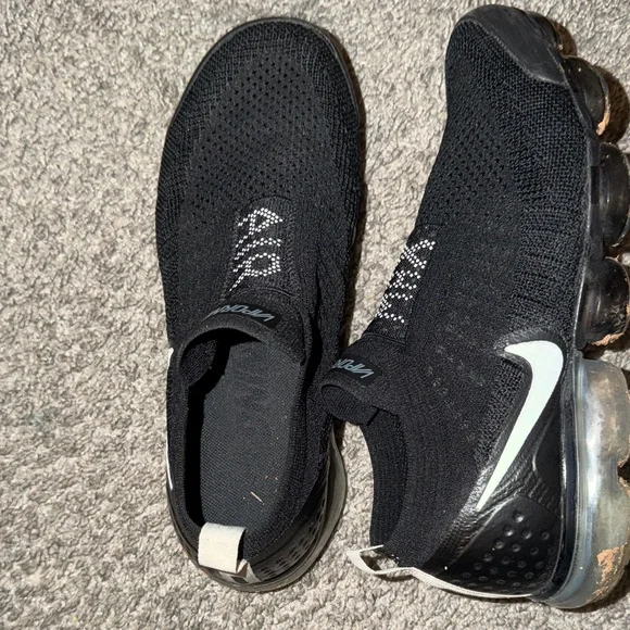 Nike Black Slip-On Vapormax Knit Sneakers - Picture 7 of 9